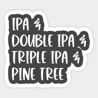 White IPA Beer List Sticker